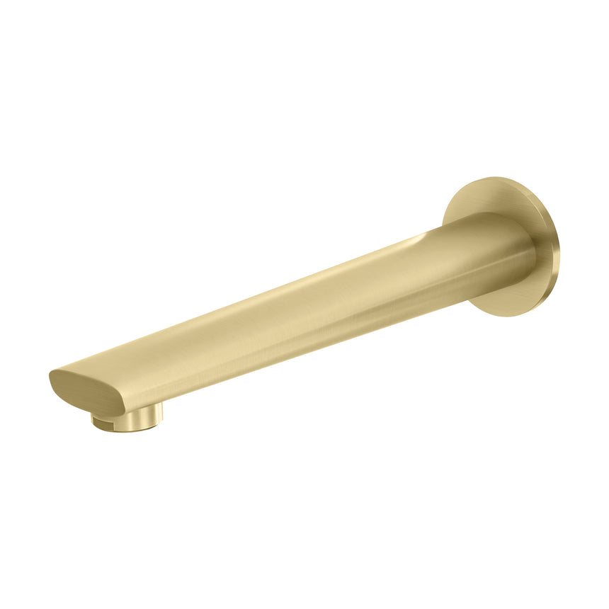 Phoenix Arlo Wall Bath Outlet 200mm Brushed Gold, product view