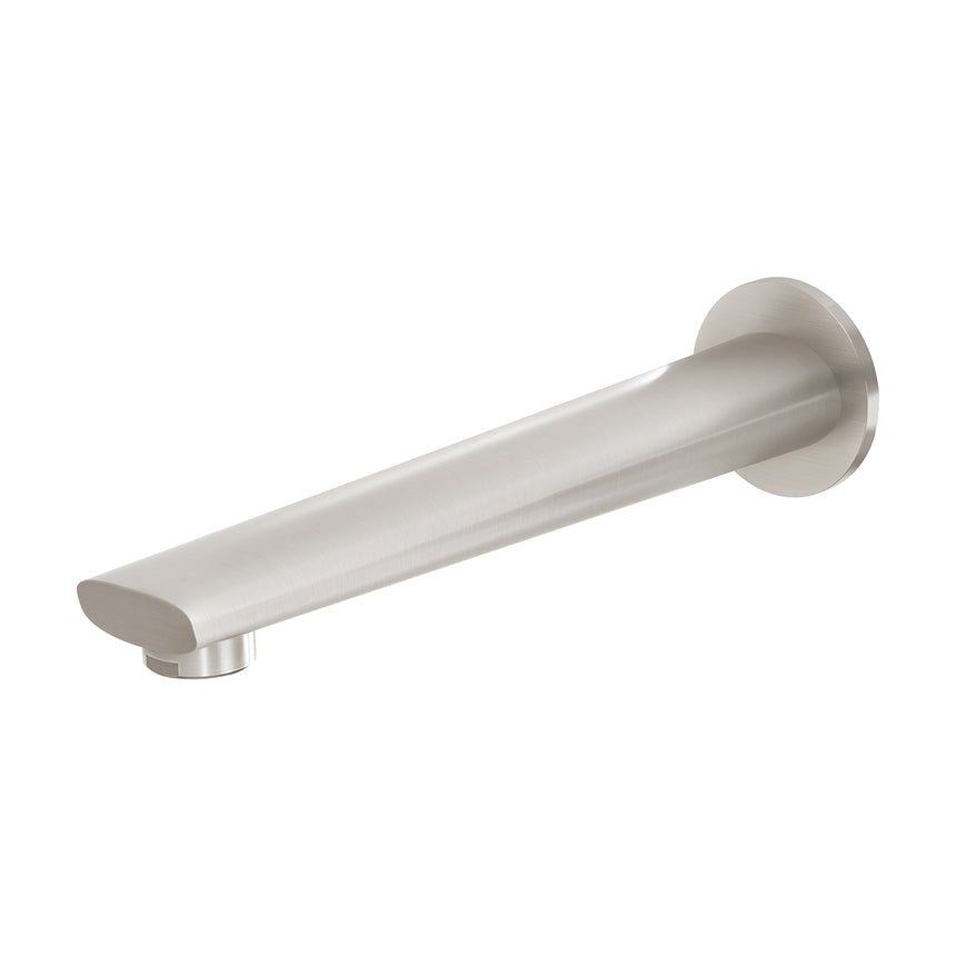 Phoenix Arlo Wall Bath Outlet 200mm Brushed Nickel, product view