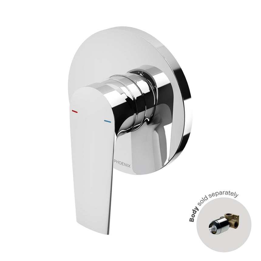 Phoenix Arlo Shower / Wall Mixer Trim Kit Only Chrome, product view