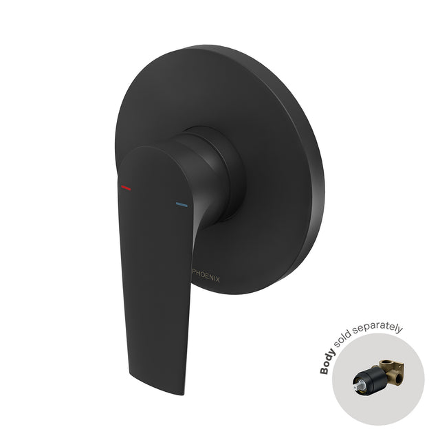 Phoenix Arlo Shower / Wall Mixer Trim Kit Only Matte Black, product view