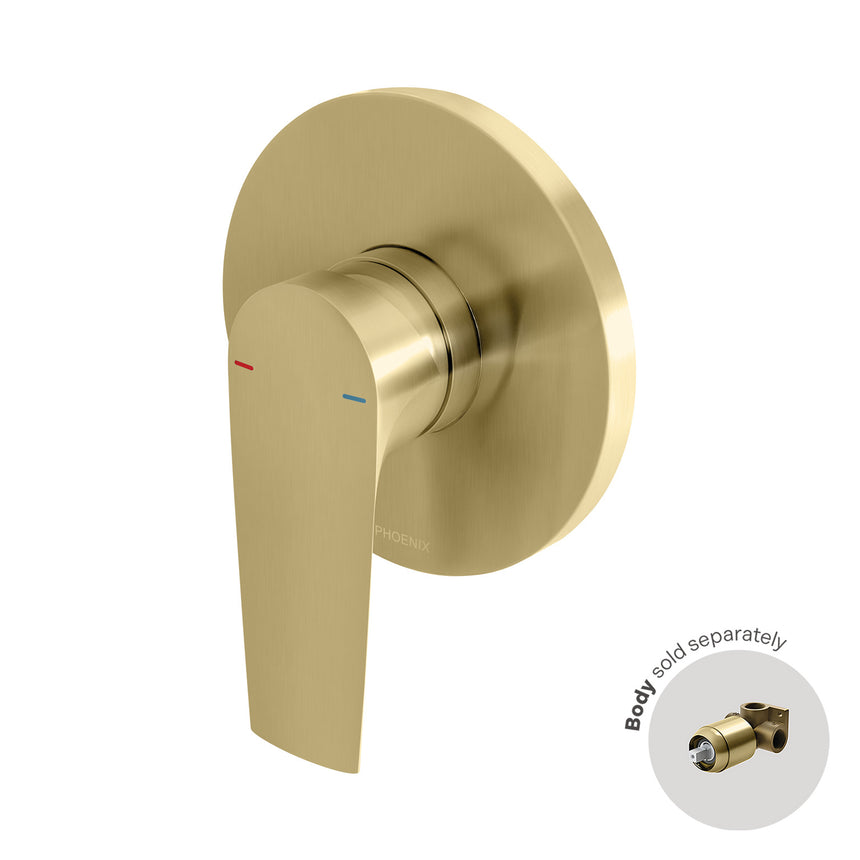 Phoenix Arlo Shower / Wall Mixer Trim Kit Only Brushed Gold, product view