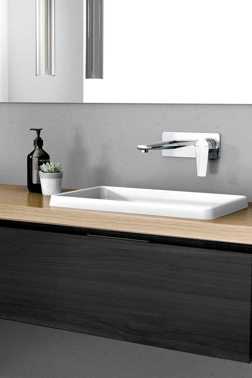 Phoenix Arlo Wall Basin / Bath Mixer Set 6 Star 200mm Trim Kit Only Brushed Gold, additional product view