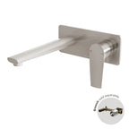 Phoenix Arlo Wall Basin / Bath Mixer Set 6 Star 200mm Trim Kit Only Brushed Nickel