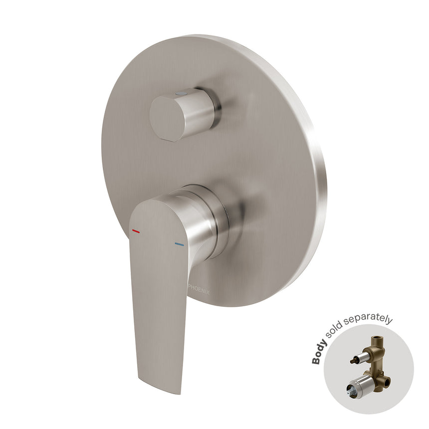 Phoenix Arlo Shower / Bath Diverter Mixer Trim Kit Only Brushed Nickel, product view
