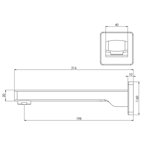 152-7620-00_Teva_Wall_Bath_Outlet_200mm_Line_Drawing