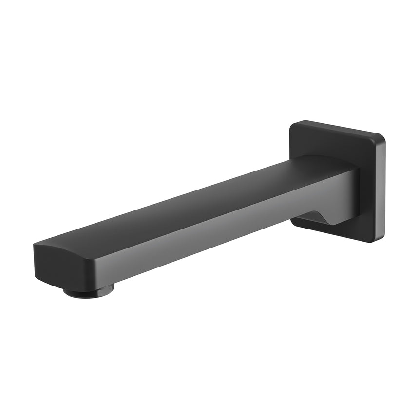 Phoenix Teva Wall Bath Outlet 200mm Matte Black, product view