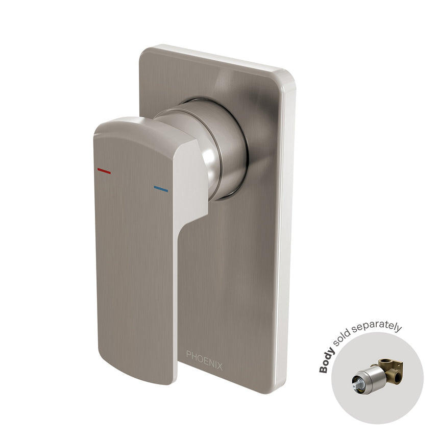 Phoenix Teva Shower / Wall Mixer Trim Kit Only Brushed Nickel, product view
