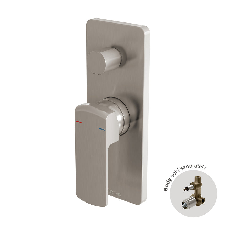 Phoenix Teva Shower / Bath Diverter Mixer Trim Kit Only Brushed Nickel, product view