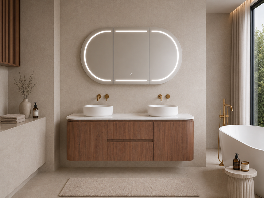 Ravello Wall Hung Vanity Mocha Oak