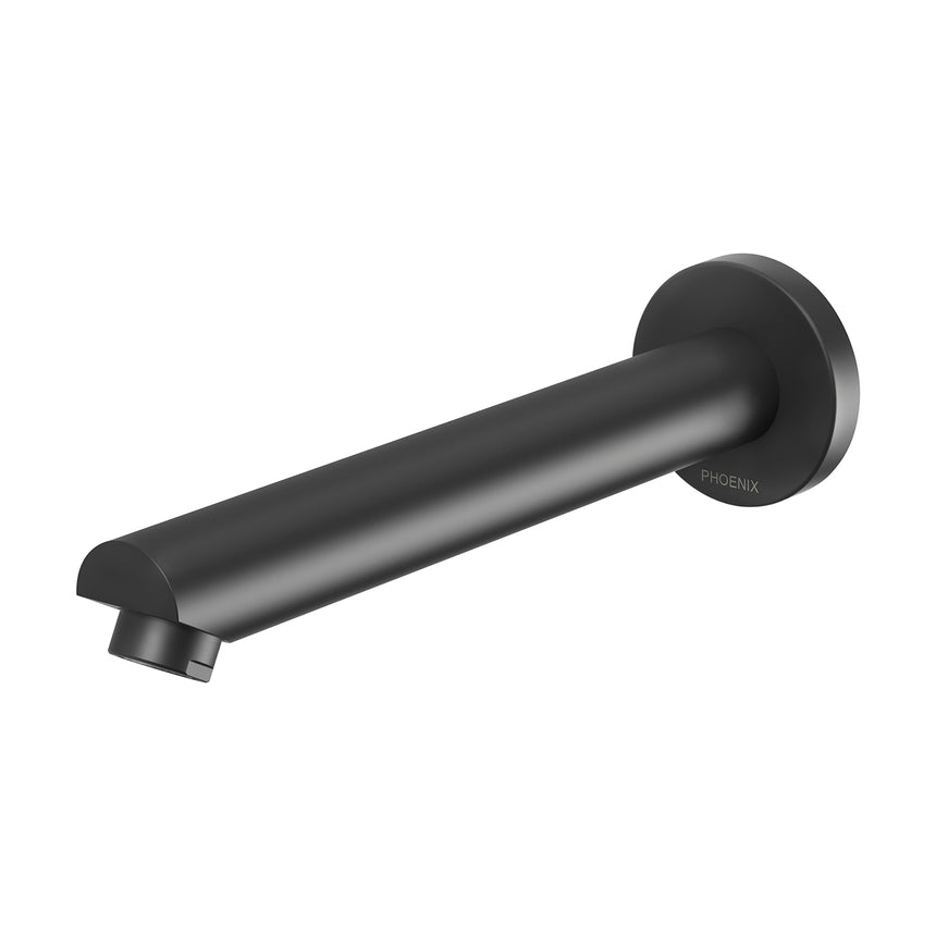 Phoenix Pina Wall Bath Outlet 180mm Matte Black, product view
