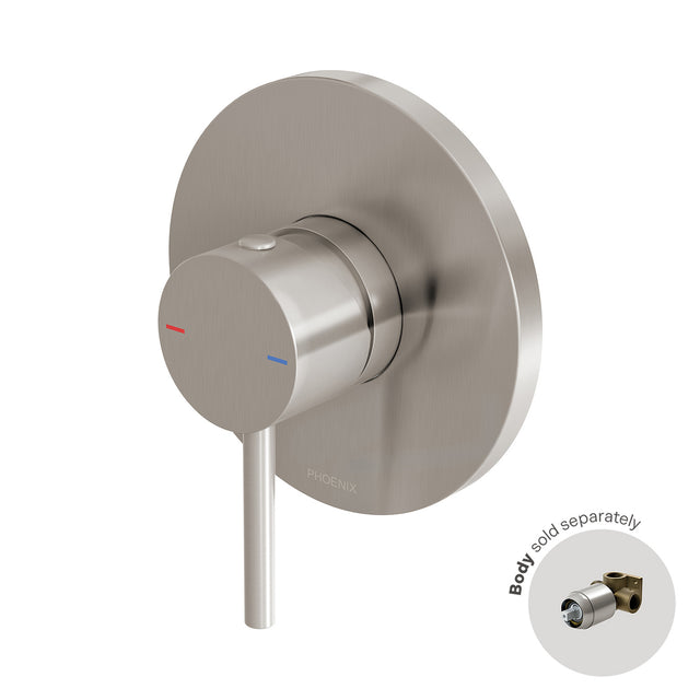Phoenix Pina Shower / Wall Mixer Trim Kit Only Brushed Nickel, product view