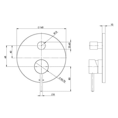 153-7940_Pina_Shower_Bath_Diverter_Mixer_Trim_Kit_Line_Only_Drawing