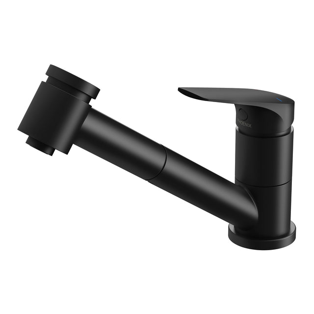 Phoenix Ivy MKII Pull Out Sink Mixer Matte Black, product view