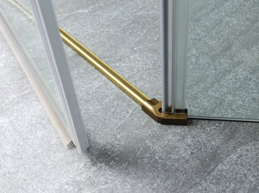 Covey CVP063 Brushed Gold bottom seal and floor fitting detail