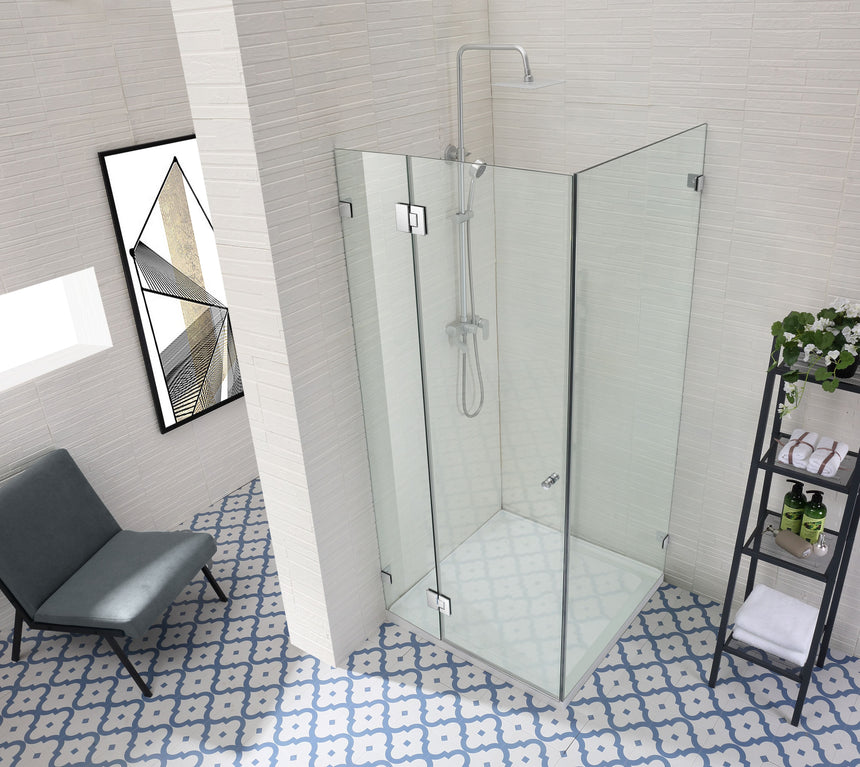 Covey CVP062 square pivot shower enclosure in Chrome