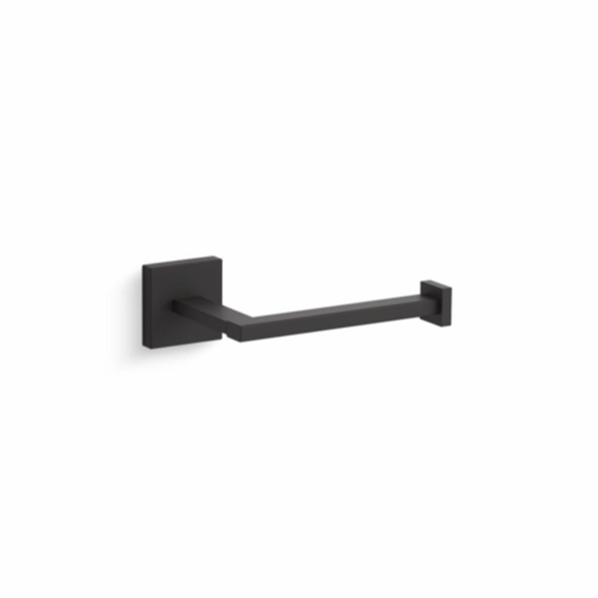 Kohler Square toilet tissue holder matte black by Tilemall, wall-mounted bathroom accessory