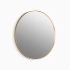 Essential Round Framed Mirror Brushed Gold
