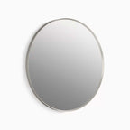 Essential Round Framed Mirror Brushed Nickel