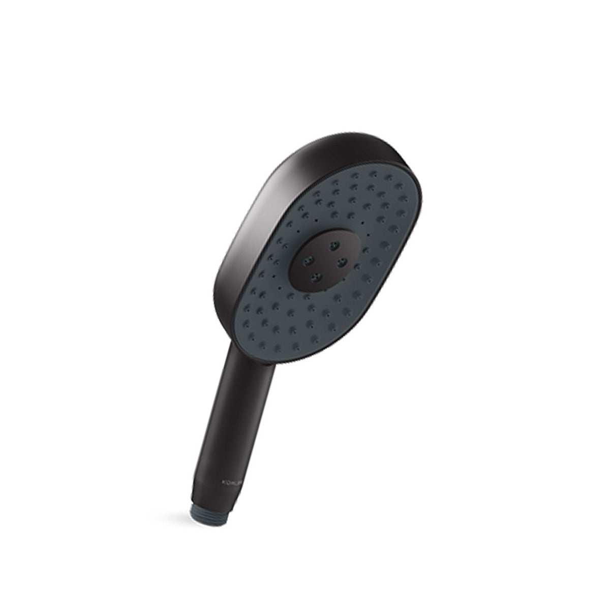 Kohler Statement matte black oblong handheld shower by Tilemall with multi-jet spray head