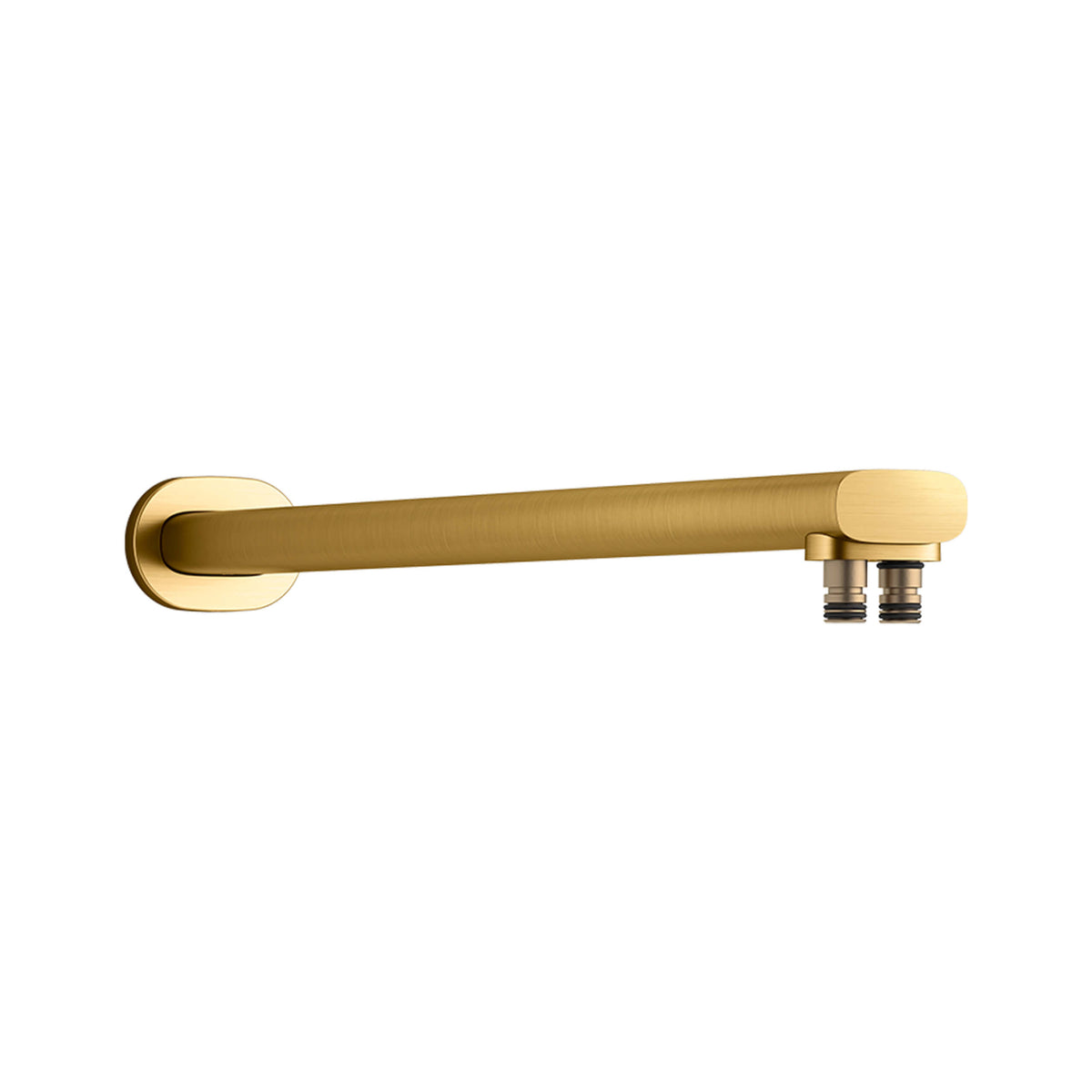Kohler Statement brushed brass wall-mounted shower arm with dual function outlets by Tilemall