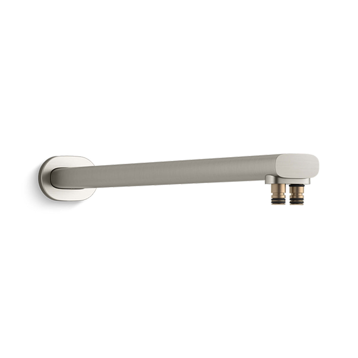 Kohler Statement brushed nickel wall-mounted shower arm with dual function outlets by Tilemall
