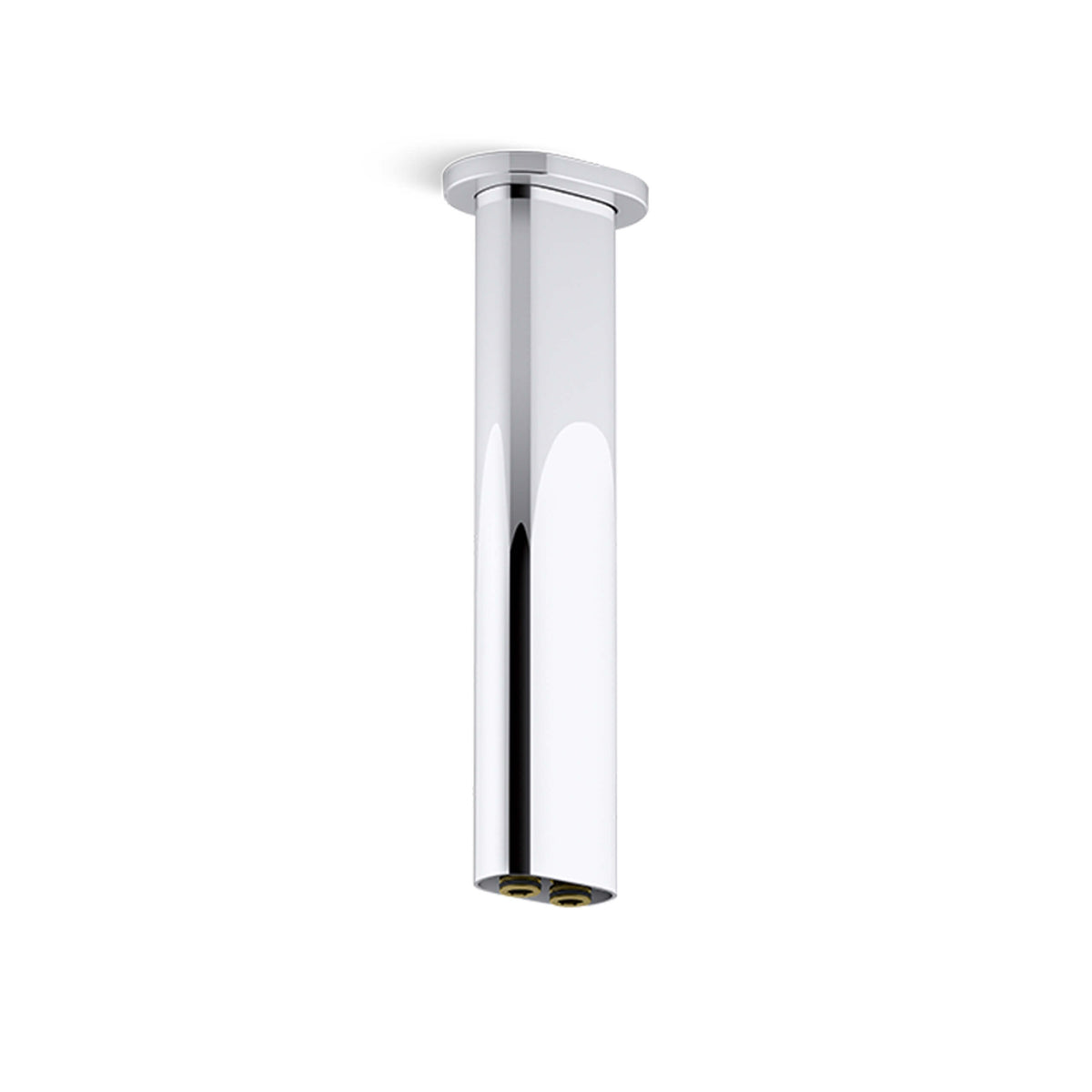 Kohler Statement chrome ceiling mount shower arm 254mm by Tilemall with cylindrical vertical pipe