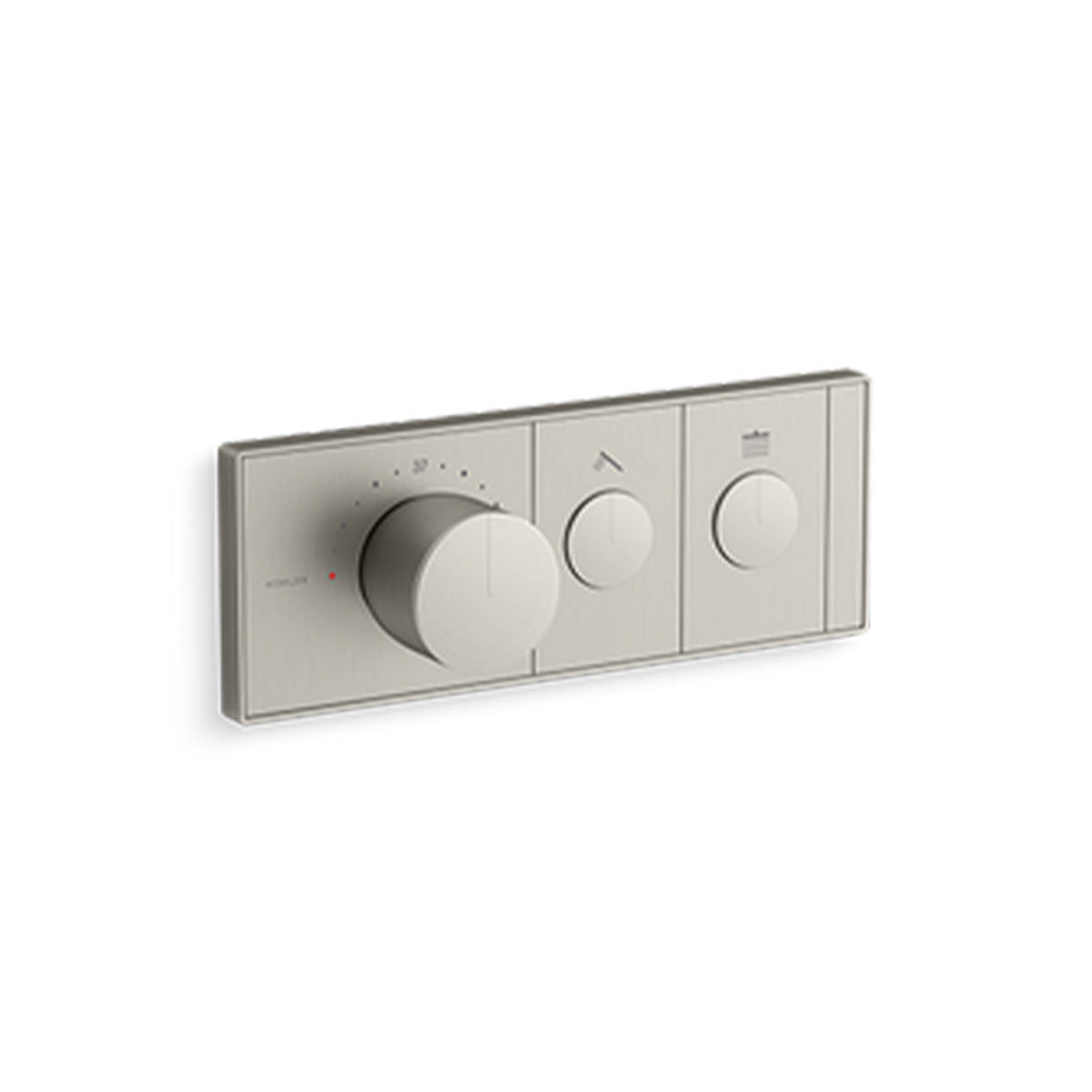 Kohler Anthem recessed thermostatic shower control brushed nickel with two outlets by Tilemall