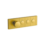 Anthem Recessed Mech Thermostatic Control with Three Outlet Brushed Brass