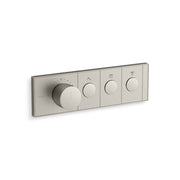 Kohler Anthem brushed nickel recessed thermostatic shower control with three outlet buttons by Tilemall