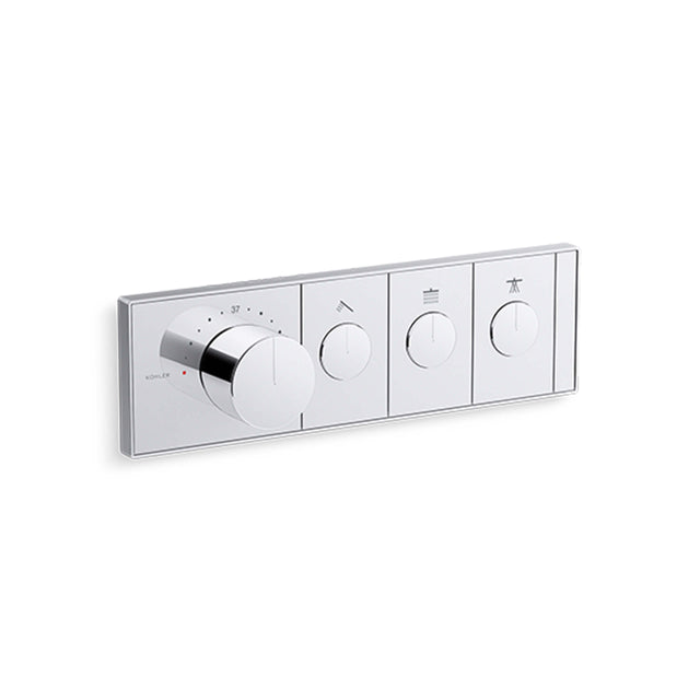 Anthem Recessed Mech Thermostatic Control with Three Outlet Chrome Shower Kohler Default Title  