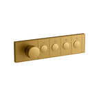 Anthem Recessed Mech Thermostatic Control with Four Outlet Brushed Brass