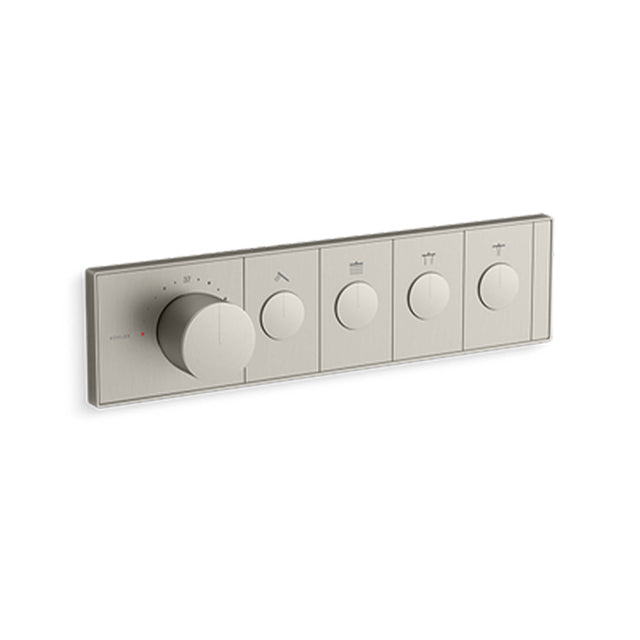 Anthem Recessed Mech Thermostatic Control with Four Outlet Brushed Nickel Shower Kohler Default Title  