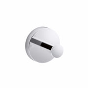 Kohler Elate chrome robe hook with round wall plate and spherical knob by Tilemall