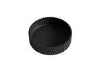 Olley Fluted Solid Surface Above Counter Basin 400x400mm Matte Black