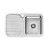 Phoenix 1000 Series Single R/H Bowl Sink W/-Drainer W/-Hole Stainless Steel