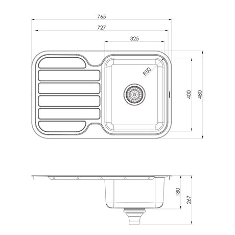 300-1301-1000-Series-Single-Bowl-Sink-with