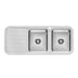 Phoenix 1000 Series Double R/H Bowl Sink W/-Drainer W/-Hole Stainless Steel
