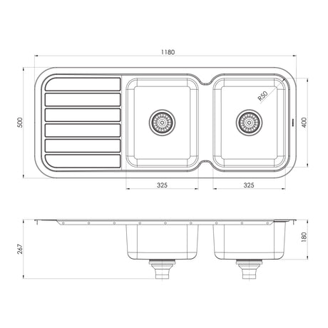 300-2301-1000-Series-Double-Bowl-Sink-with
