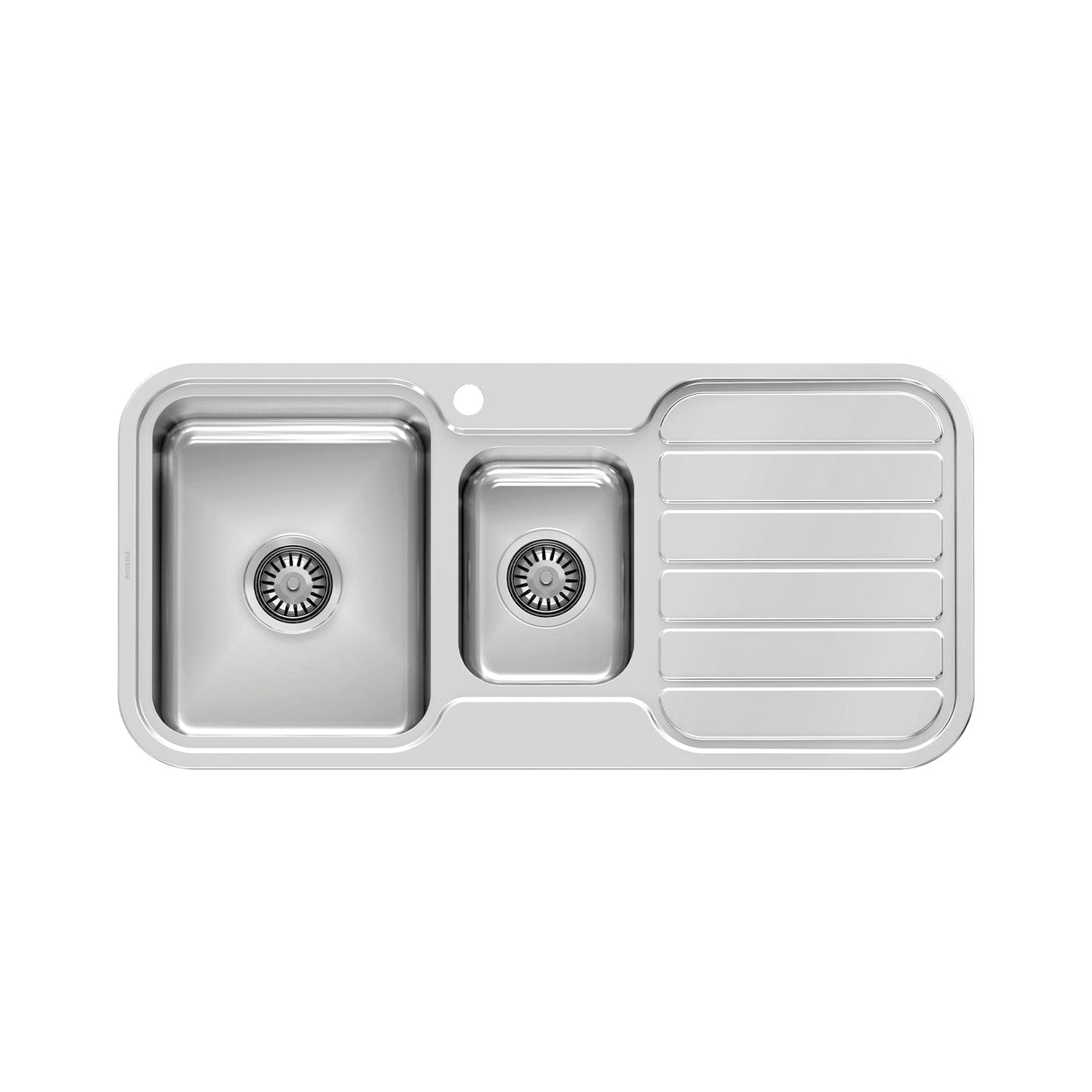 Phoenix 1000 Series 1-1/3 L/H Bowl Sink W/-Drainer W/-Hole Stainless Steel 3D Viewer