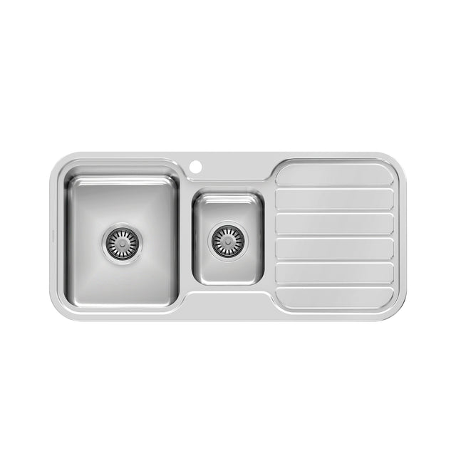 Phoenix 1000 Series 1-1/3 L/H Bowl Sink W/-Drainer W/-Hole Stainless Steel, product view