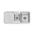 Phoenix 1000 Series 1-1/3 R/H Bowl Sink W/-Drainer W/-Hole Stainless Steel