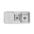 Phoenix 1000 Series 1-1/3 Bowl Sink W/-Drainer No Hole Stainless Steel