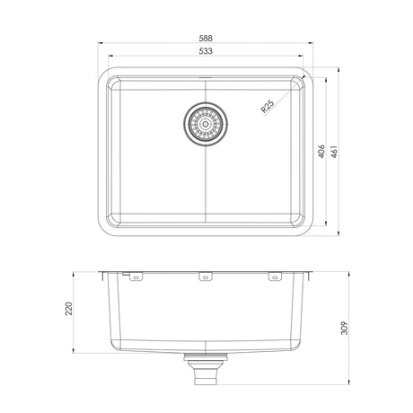 303-1002-2000-Series-Large-Single-Bowl