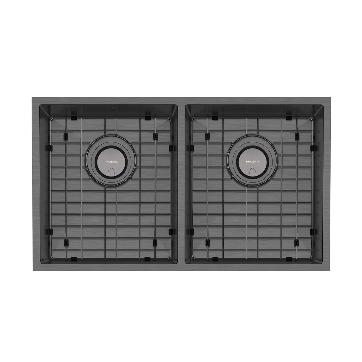 Phoenix 4000 Series Double Bowl Under / Over Sink Brushed Carbon 3D Viewer