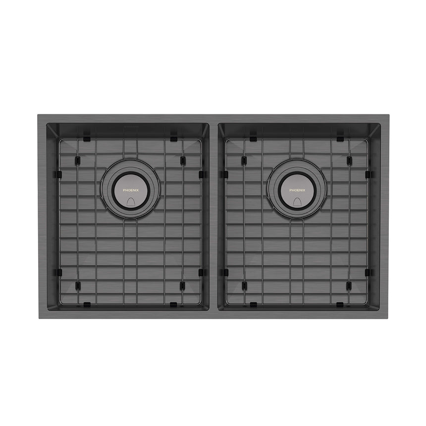 Phoenix 4000 Series Double Bowl Under / Over Sink Brushed Carbon, product view
