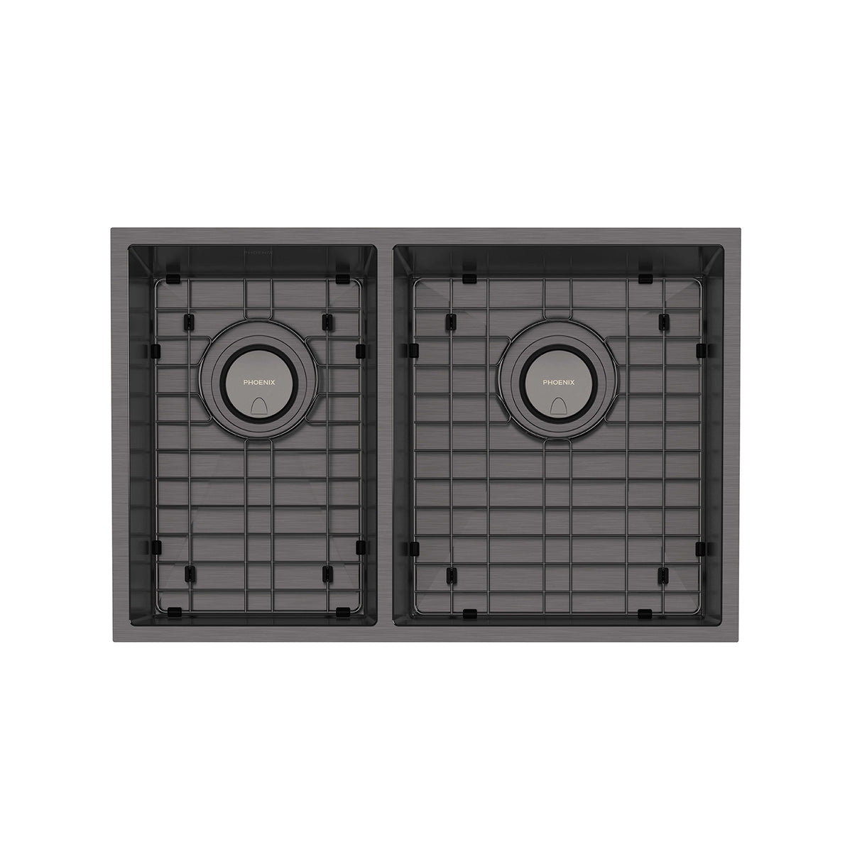 Phoenix 4000 Series 1-3/4 R/H Bowl Under / Over Sink Brushed Carbon 3D Viewer