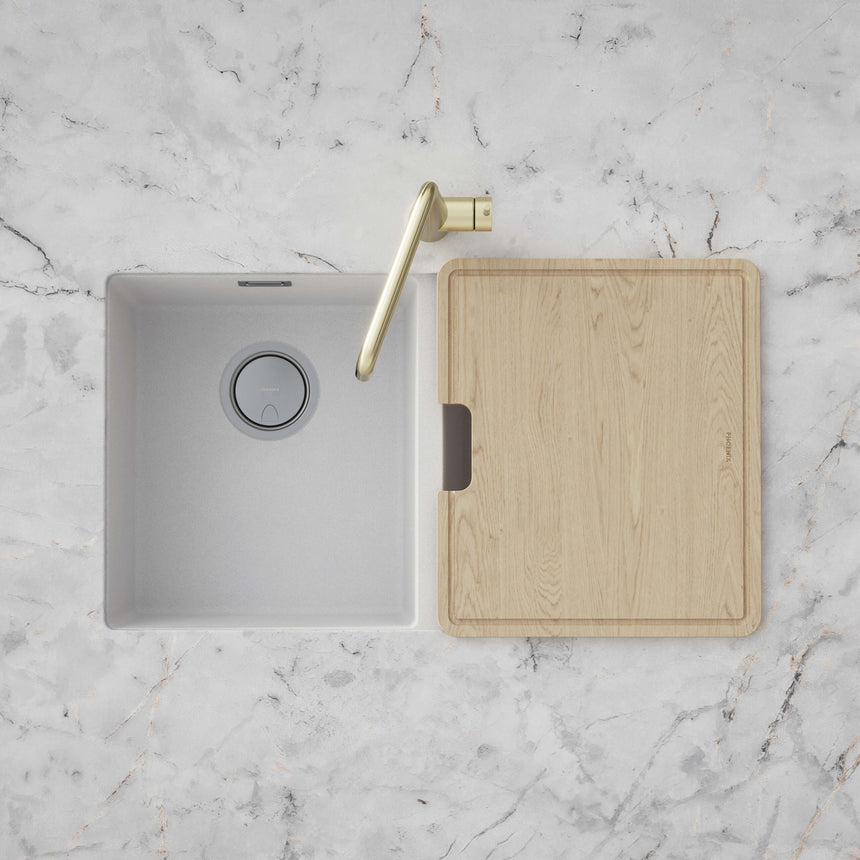 Phoenix Erlen Sink Mixer 210mm Squareline Brushed Gold, additional product view