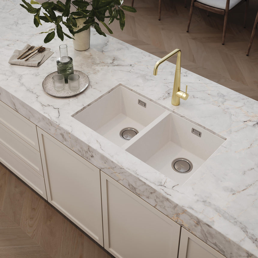 Phoenix Erlen Sink Mixer 210mm Squareline Brushed Gold, additional product view