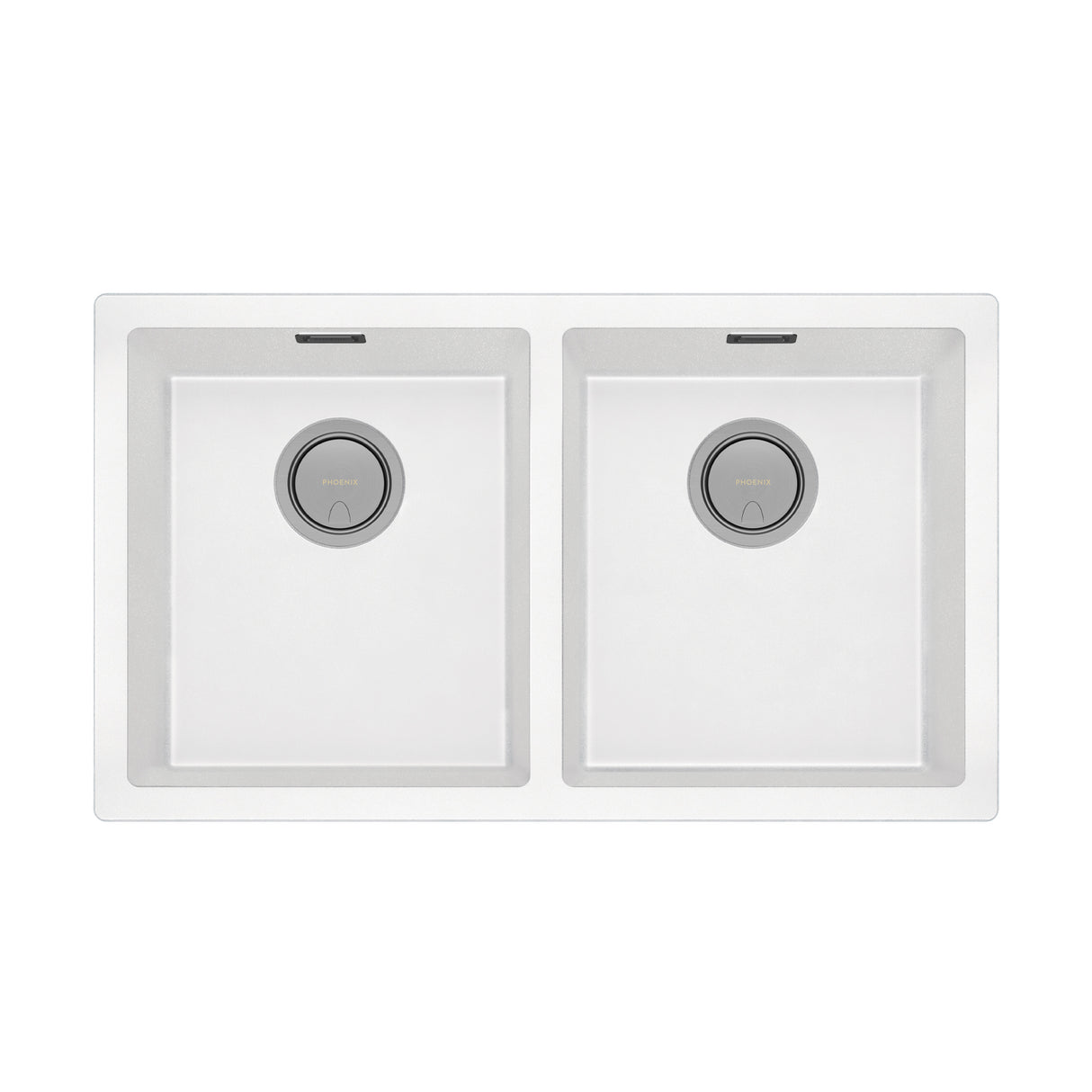 Phoenix 5000 Series Double Bowl Under / Over Sink Matte White 3D Viewer