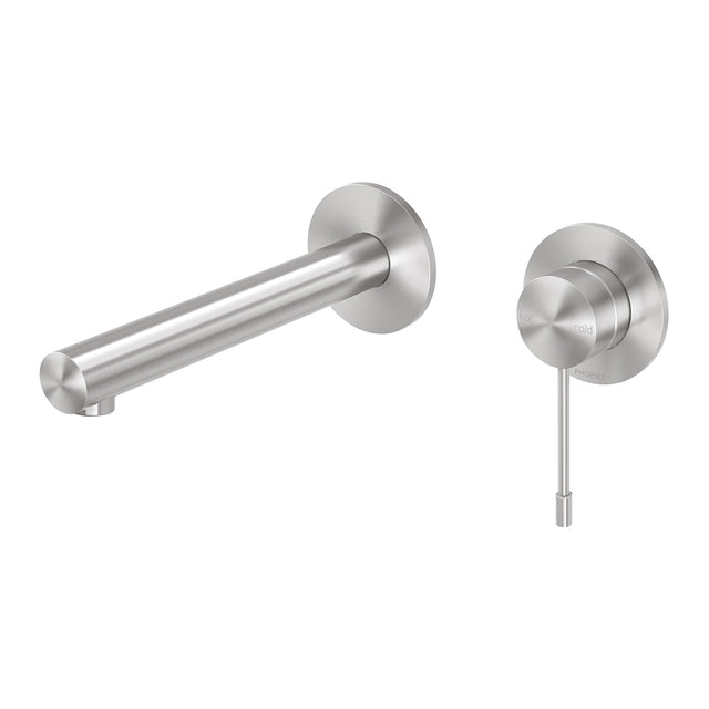 Phoenix Vivid Slimline SS 316 Wall Basin / Bath Mixer Set 180mm Stainless Steel, product view